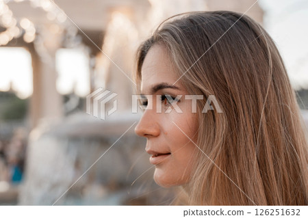 Woman Fountain Portrait Paris Woman Fountain Portrait Paris 126251632