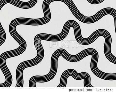 black white circle lines wavy line modern template card paper dot minimalistic 126251638