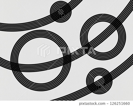 black white circle lines wavy line modern template card paper dot minimalistic 126251660