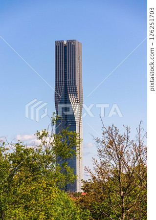 The tallest building in Scandinavia Karlatornet skycraper in Lindholmen, Gothenburg, Sweden, sunny day 126251703