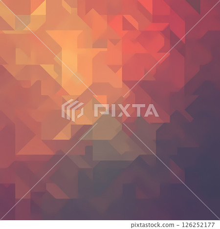Warm hues blend seamlessly in a captivating display of geometric shapes and soft gradients, inviting imagination and creativity for diverse artistic endeavors Generative AI 126252177