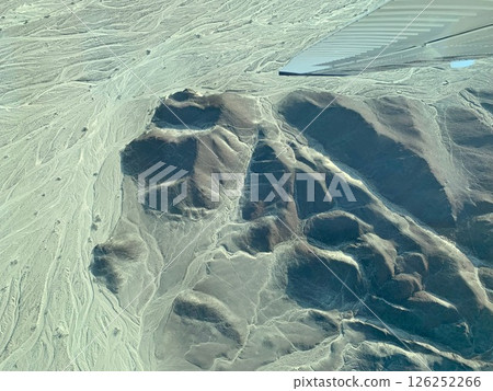 Peru Nazca lines Geoglyph figure man astronaut Spaceman. 126252266