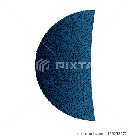 Lunar moon phases with crescent, full, and half shapes, abstract night sky design, waning eclipse line art for calendar or logo. Flat vector illustration isolated on white background. 126252372