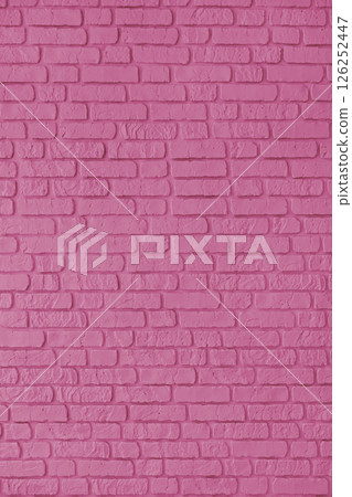 Pink color painted brick wall texture, brickwork, masonry of stone blocks vertical background Pink color painted brick wall texture, brickwork, masonry of stone blocks vertical background 126252447