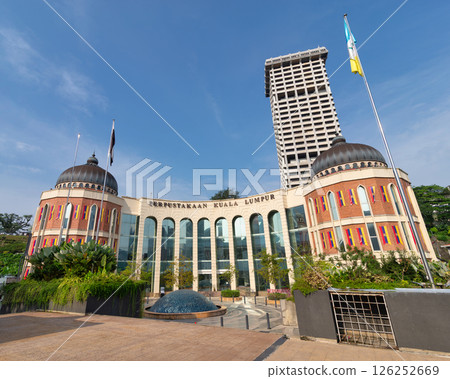 Exterior of Kuala Lumpur Library building in Kuala Lumpur, Malaysia 126252669