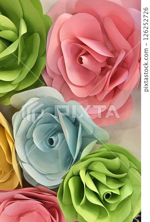 Beautiful rose petal background material 126252726