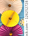 Colorful Japanese umbrella style background 126252728