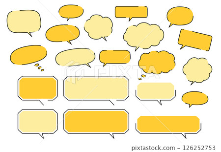Simple speech bubble set Simple speech bubble set 126252753