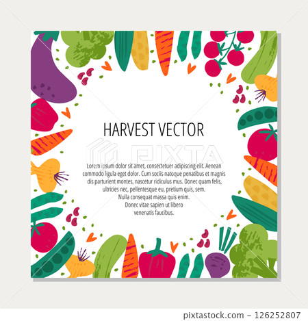 Harvest flat vector banner template Harvest flat vector banner template 126252807