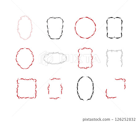 Chili pepper vector frame border 126252832