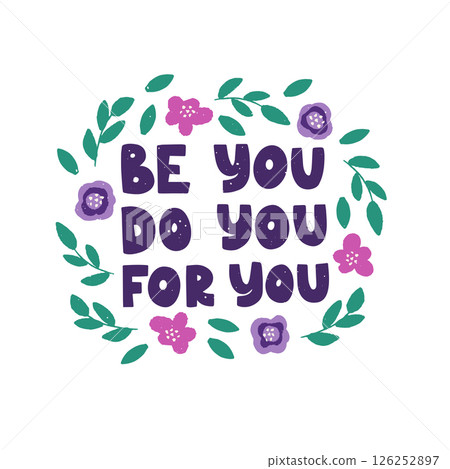 Optimistic inspirational hand drawn quote 126252897
