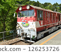 Oigawa Railway train stopping at a station 126253726