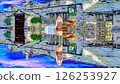 A different world of mirror reflections: "A cityscape made from a photo in watercolor style" 126253927