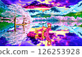 A different world of mirror reflections: "A cityscape made from a photo in watercolor style" 126253928
