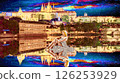 A different world of mirror reflections: "A cityscape made from a photo in watercolor style" 126253929