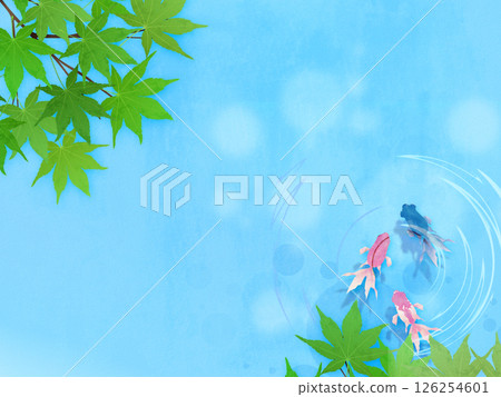 金魚游泳夏天形象的背景插圖 126254601