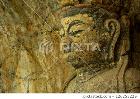 Usuki Stone Buddha Statue of Dainichi Nyorai 126255229