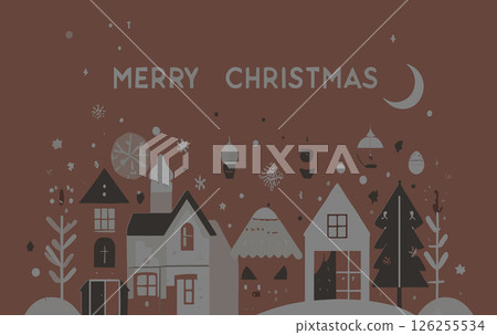 Cute Christmas card red version Cute Christmas card red version 126255534