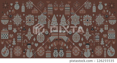 Christmas themed wrapping paper - cute wrapping paper - red version Christmas themed wrapping paper - cute wrapping paper - red version 126255535