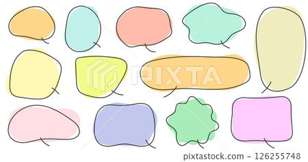 Soft, fluffy, cute pastel speech bubbles Soft, fluffy, cute pastel speech bubbles 126255748