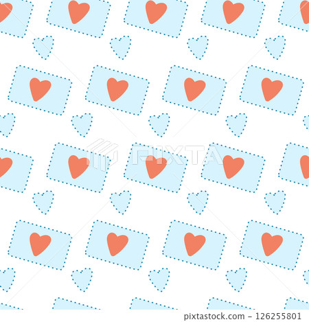 Cute seamless pattern with heart. Cute seamless pattern with heart. 126255801