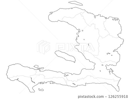 Blank map Haiti 126255918
