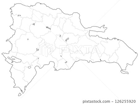 Blank map of Dominican Republic Blank map of Dominican Republic 126255920