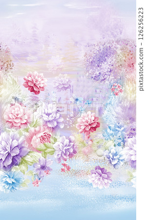 Inspiring Hand Crafted Curly and Floral Motif Art Inspiring Hand Crafted Curly and Floral Motif Art 126256223