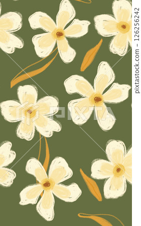 Inspiring Hand Crafted Curly and Floral Motif Art 126256242