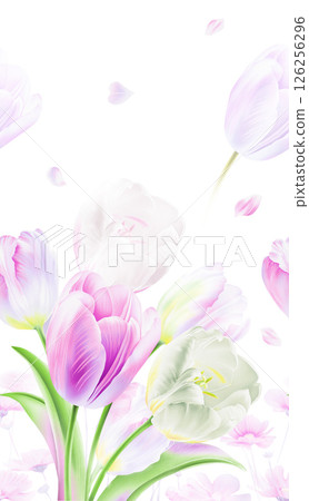 Stunning Hand Illustrated Floral Scroll Pattern Pieces 126256296