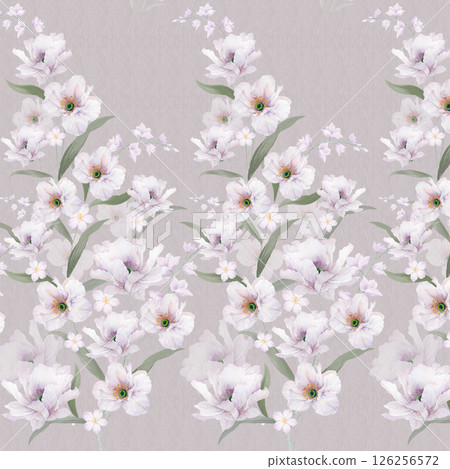 Masterful Handmade Floral Scroll Pattern Artworks 126256572