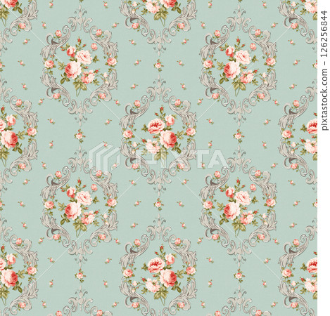 Lush Hand Painted Scroll and Floral Design Creations 126256844