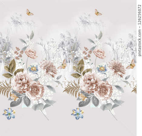 Lush Hand Painted Scroll and Floral Design Creations 126256872