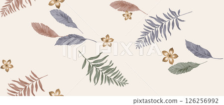 Dainty Hand Rendered Flower and Scroll Motif Sketches Dainty Hand Rendered Flower and Scroll Motif Sketches 126256992
