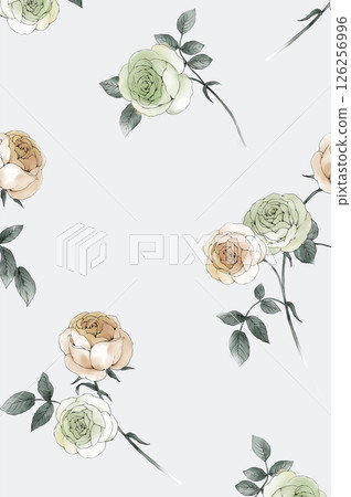 Dainty Hand Rendered Flower and Scroll Motif Sketches Dainty Hand Rendered Flower and Scroll Motif Sketches 126256996