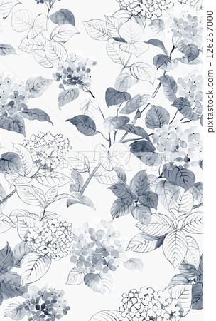 Dainty Hand Rendered Flower and Scroll Motif Sketches 126257000