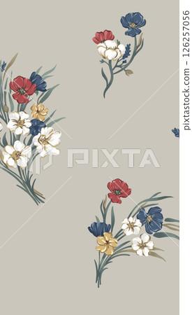 Lyrical Hand Crafted Curly Floral Pattern Graphics Lyrical Hand Crafted Curly Floral Pattern Graphics 126257056