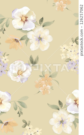 Lyrical Hand Crafted Curly Floral Pattern Graphics Lyrical Hand Crafted Curly Floral Pattern Graphics 126257062