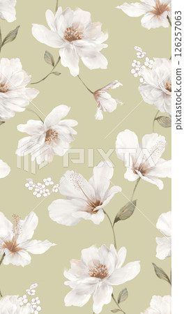 Lyrical Hand Crafted Curly Floral Pattern Graphics 126257063