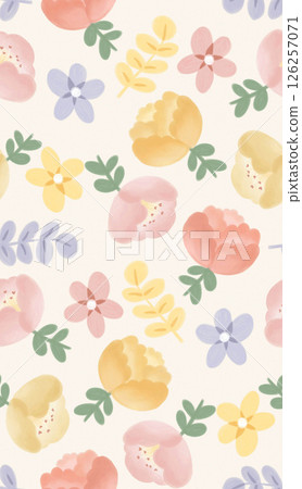 Lyrical Hand Crafted Curly Floral Pattern Graphics Lyrical Hand Crafted Curly Floral Pattern Graphics 126257071