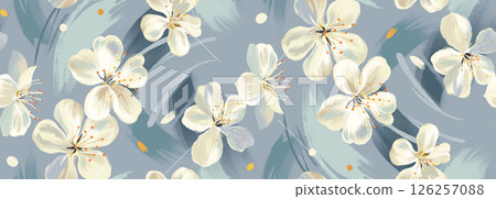 Lyrical Hand Crafted Curly Floral Pattern Graphics Lyrical Hand Crafted Curly Floral Pattern Graphics 126257088