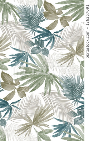 Lyrical Hand Crafted Curly Floral Pattern Graphics 126257091