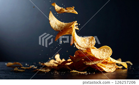 Pantone chips splashing like tornado. Background concept. Generated Image 126257206