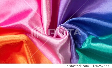 Silk fabric absorbing coloured inks Background. Generated Image 126257343