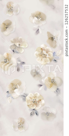 Dramatic Hand Illustrated Curly and Floral Works 126257532