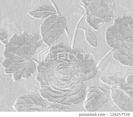 Dramatic Hand Illustrated Curly and Floral Works 126257556
