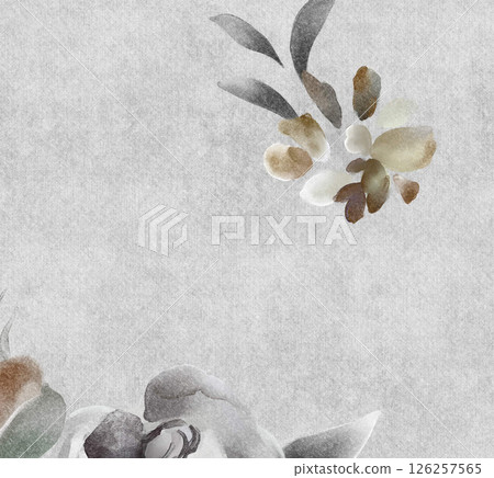 Dramatic Hand Illustrated Curly and Floral Works 126257565