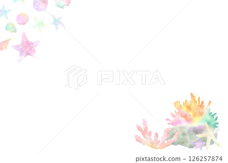 色彩繽紛、夢幻般的海洋圖像背景插圖 色彩繽紛、夢幻般的海洋圖像背景插圖 126257874