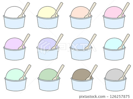 杯冰淇淋插畫 126257875