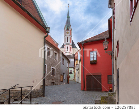 Church of Saint Vitus in Cesky Krumlov, Czech Republic Church of Saint Vitus in Cesky Krumlov, Czech Republic 126257885